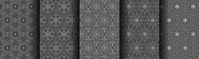 modern black and white geometric pattern collection bundle vector