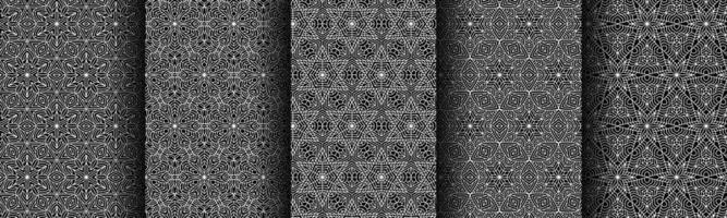 modern black and white geometric pattern collection bundle vector