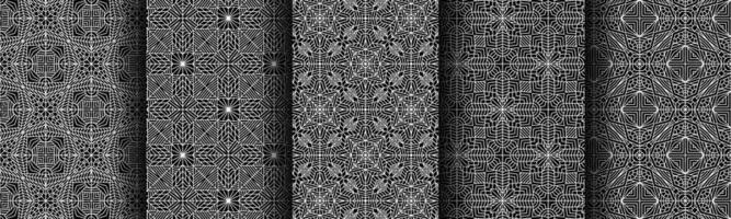 modern black and white geometric pattern collection bundle vector