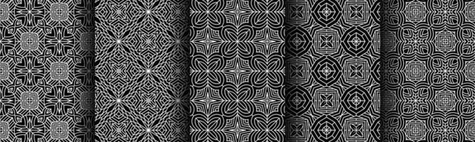 modern black and white geometric pattern collection bundle vector