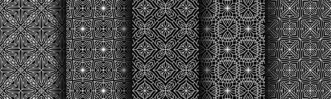 modern black and white geometric pattern collection bundle vector