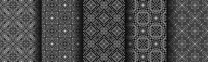 modern black and white geometric pattern collection bundle vector