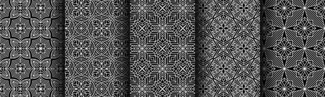modern black and white geometric pattern collection bundle vector