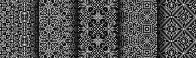 modern black and white geometric pattern collection bundle vector