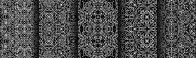 modern black and white geometric pattern collection bundle vector