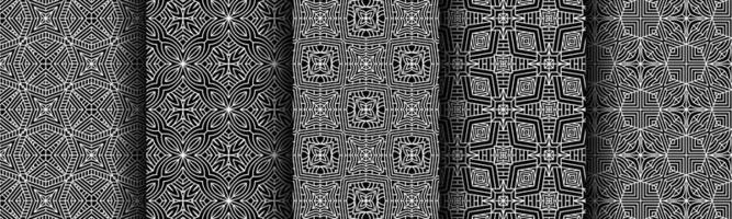 modern black and white geometric pattern collection bundle vector
