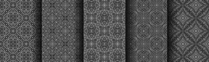 modern black and white geometric pattern collection bundle vector
