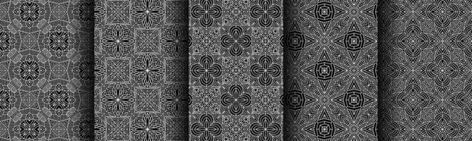 modern black and white geometric pattern collection bundle vector