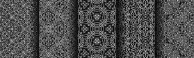 modern black and white geometric pattern collection bundle vector