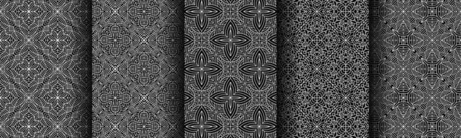 modern black and white geometric pattern collection bundle vector