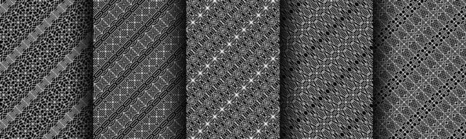 modern black and white geometric pattern collection bundle vector