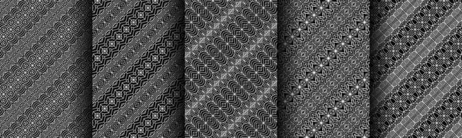 modern black and white geometric pattern collection bundle vector
