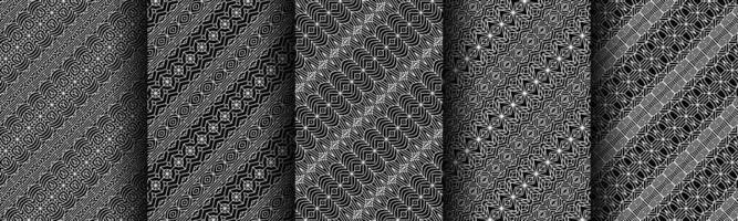 modern black and white geometric pattern collection bundle vector