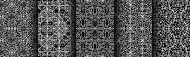 modern black and white geometric pattern collection bundle vector