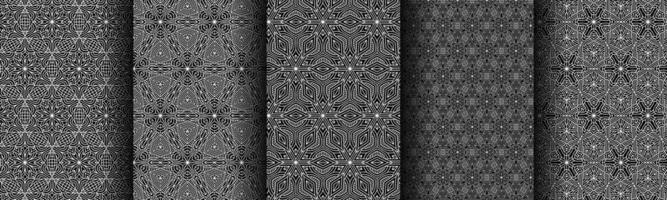 modern black and white geometric pattern collection bundle vector