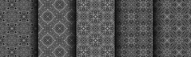 modern black and white geometric pattern collection bundle vector