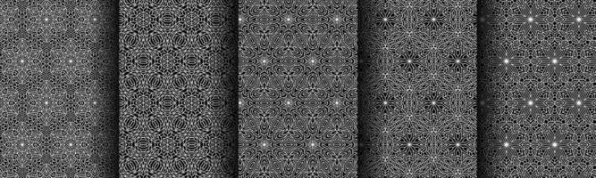 modern black and white geometric pattern collection bundle vector