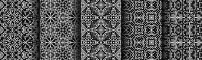 modern black and white geometric pattern collection bundle vector