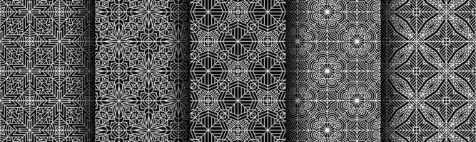 modern black and white geometric pattern collection bundle vector