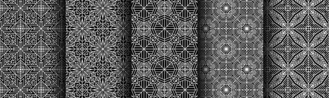 modern black and white geometric pattern collection bundle vector