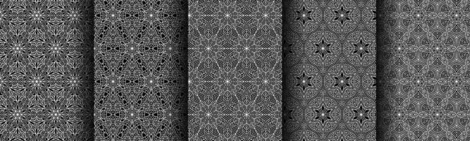 modern black and white geometric pattern collection bundle vector