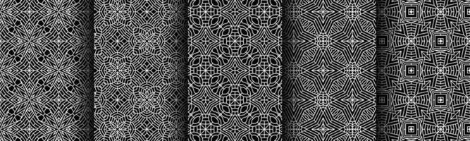 modern black and white geometric pattern collection bundle vector