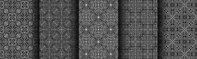modern black and white geometric pattern collection bundle vector