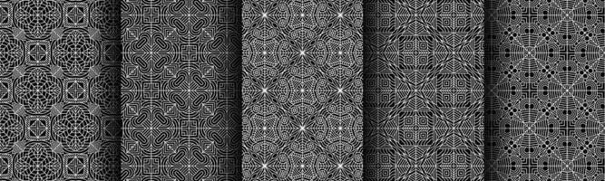 modern black and white geometric pattern collection bundle vector