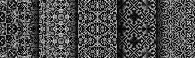 modern black and white geometric pattern collection bundle vector