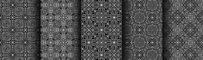 modern black and white geometric pattern collection bundle vector