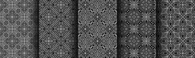 modern black and white geometric pattern collection bundle vector