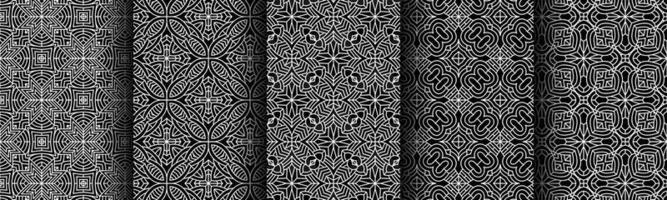 modern black and white geometric pattern collection bundle vector