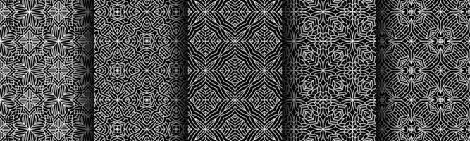 modern black and white geometric pattern collection bundle vector