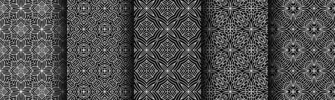 modern black and white geometric pattern collection bundle vector