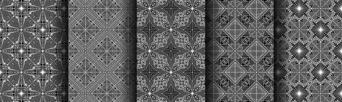 modern black and white geometric pattern collection bundle vector