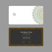 Luxury mandala business card template vector