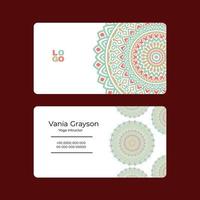 Luxury mandala business card template vector