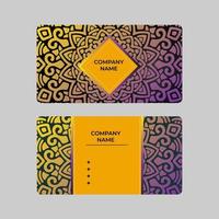 Luxury mandala business card template vector