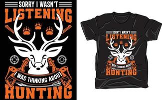 Hunting t shirt design vector