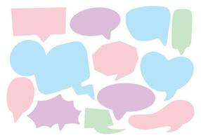 Set of Bubble Speech Shape Illustration Bundle vector