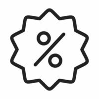 percent outline icon vector