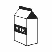icono plano de leche vector