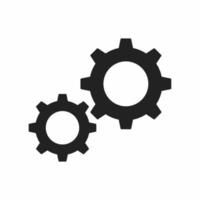 gear flat icon vector