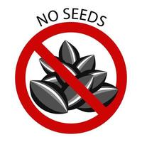 No seeds sign vector illustration isolated on white background