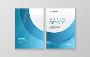 plantilla de portada de libro de informe anual vector