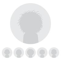 conjunto de avatares de usuarios web. silueta de persona anónima. icono de perfil social. ilustración vectorial vector