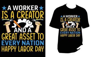 Labor T Shirt Design vector