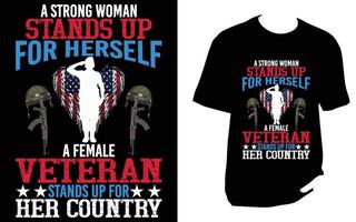 Veteran T Shirt Design vector