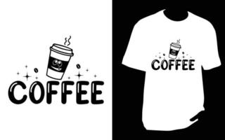 diseño de camiseta de café vector