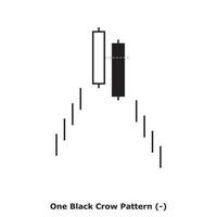 One Black Crow Pattern - White and Black - Square vector